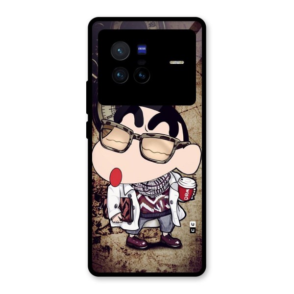 Dope Shinchan Glass Back Case for Vivo X80