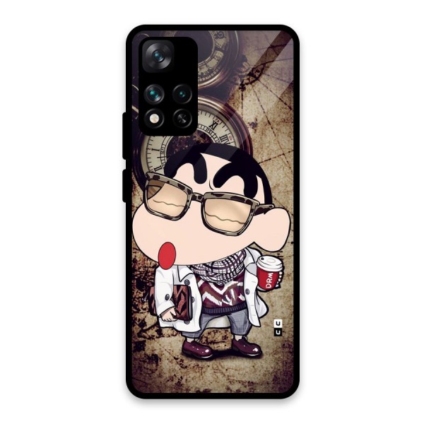 Dope Shinchan Glass Back Case for Xiaomi 11i HyperCharge 5G