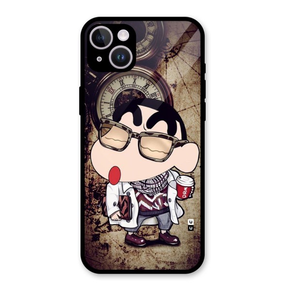 Dope Shinchan Glass Back Case for iPhone 14 Plus