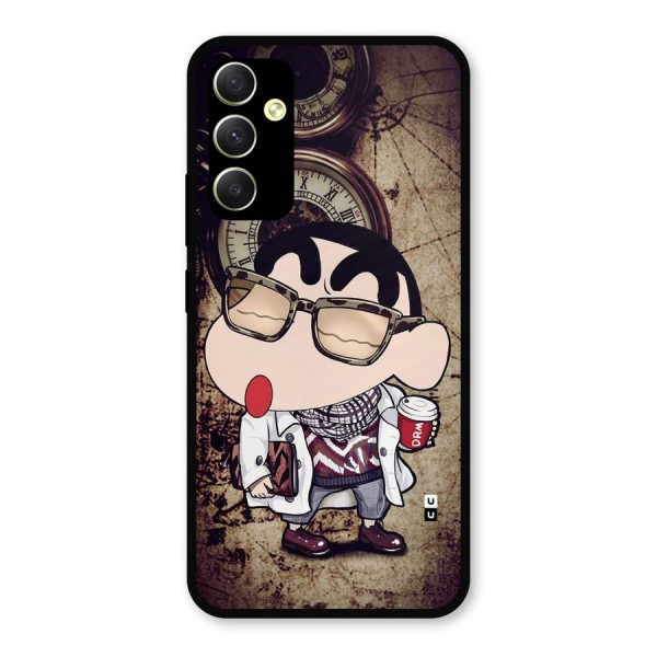 Dope Shinchan Metal Back Case for Galaxy A34