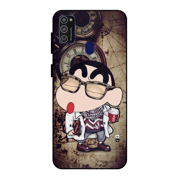 Dope Shinchan Metal Back Case for Galaxy M21