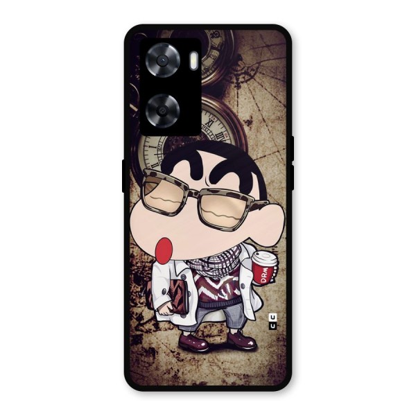 Dope Shinchan Metal Back Case for Oppo A57 2022