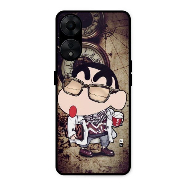 Dope Shinchan Metal Back Case for Oppo A78 5G