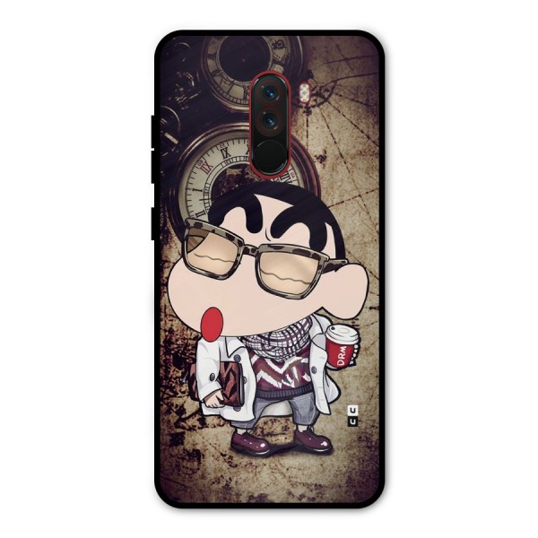 Dope Shinchan Metal Back Case for Poco F1