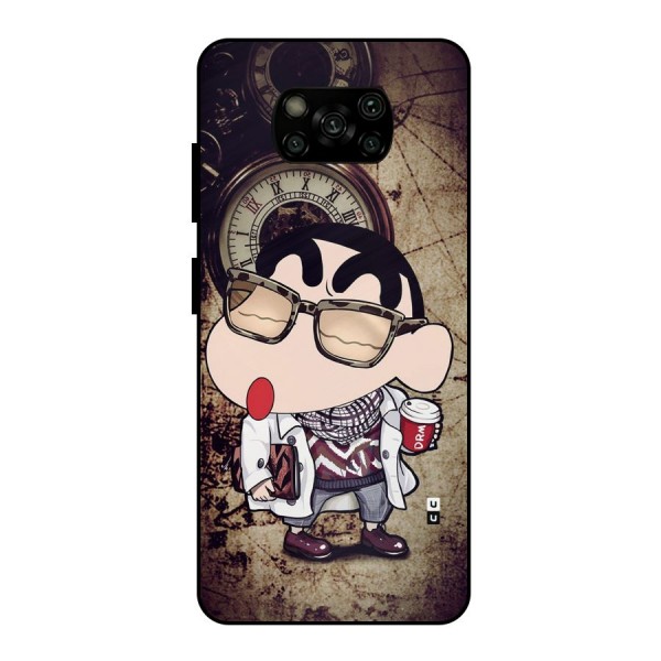 Dope Shinchan Metal Back Case for Poco X3