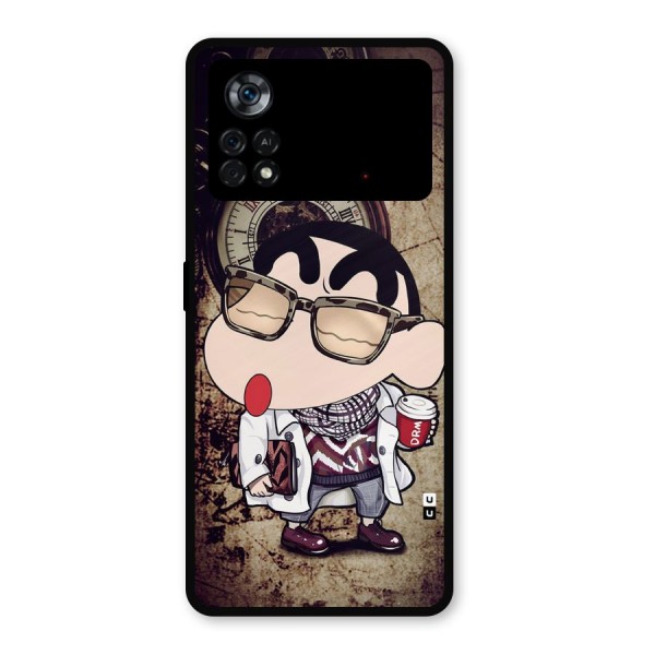 Dope Shinchan Metal Back Case for Poco X4 Pro 5G