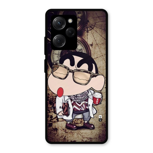 Dope Shinchan Metal Back Case for Poco X5 Pro