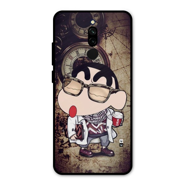 Dope Shinchan Metal Back Case for Redmi 8