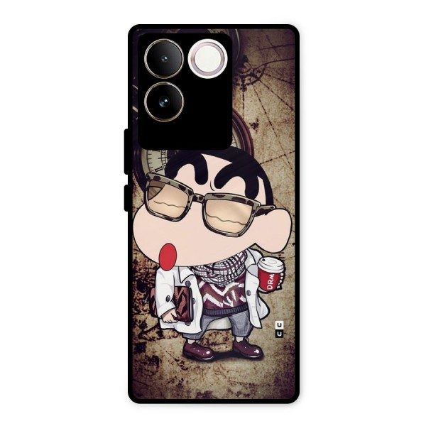 Dope Shinchan Metal Back Case for Vivo T2 Pro