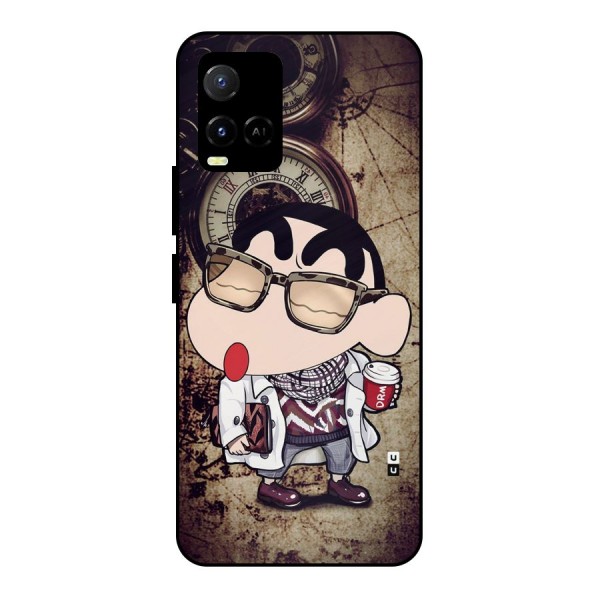 Dope Shinchan Metal Back Case for Vivo Y21A