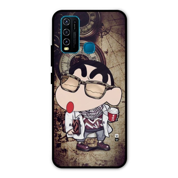 Dope Shinchan Metal Back Case for Vivo Y30