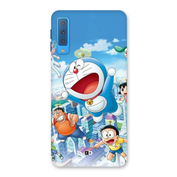 Doremon Flying Back Case for Galaxy A7 (2018)