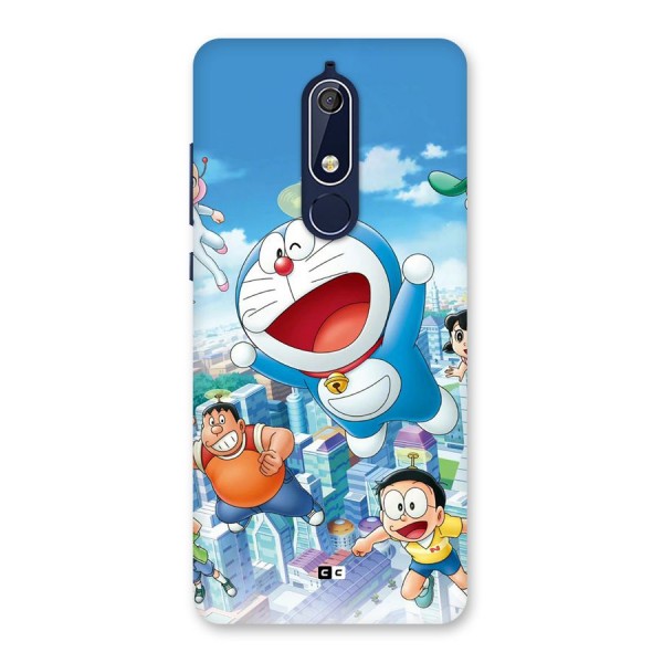 Doremon Flying Back Case for Nokia 5.1