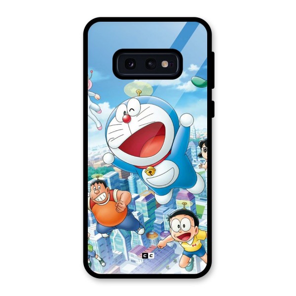 Doremon Flying Glass Back Case for Galaxy S10e