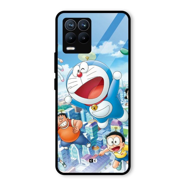 Doremon Flying Glass Back Case for Realme 8