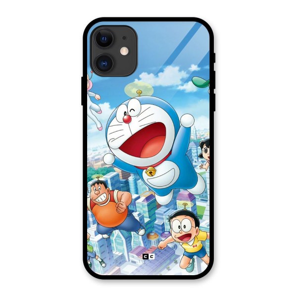 Doremon Flying Glass Back Case for iPhone 11