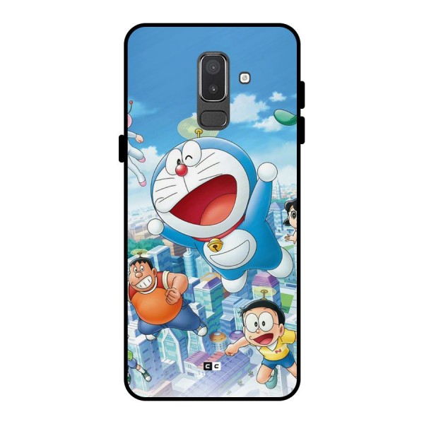 Doremon Flying Metal Back Case for Galaxy On8 (2018)