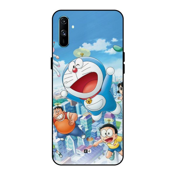 Doremon Flying Metal Back Case for Realme C3