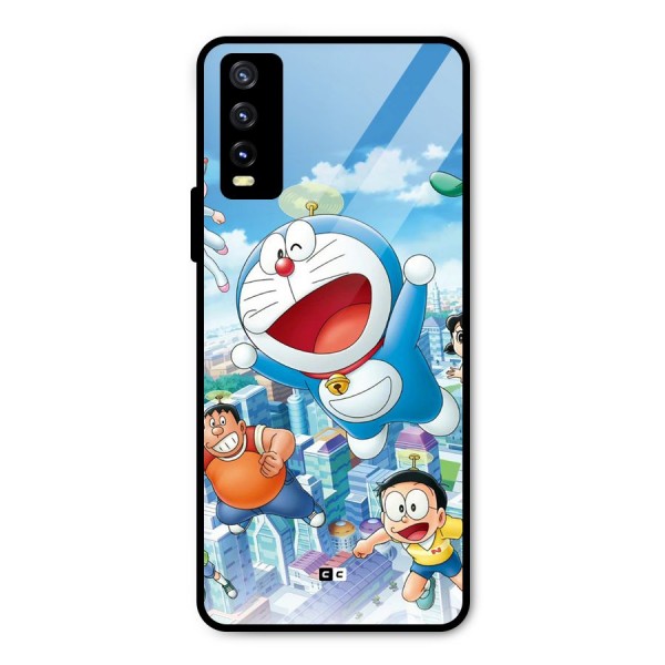 Doremon Flying Metal Back Case for Vivo Y20 2021