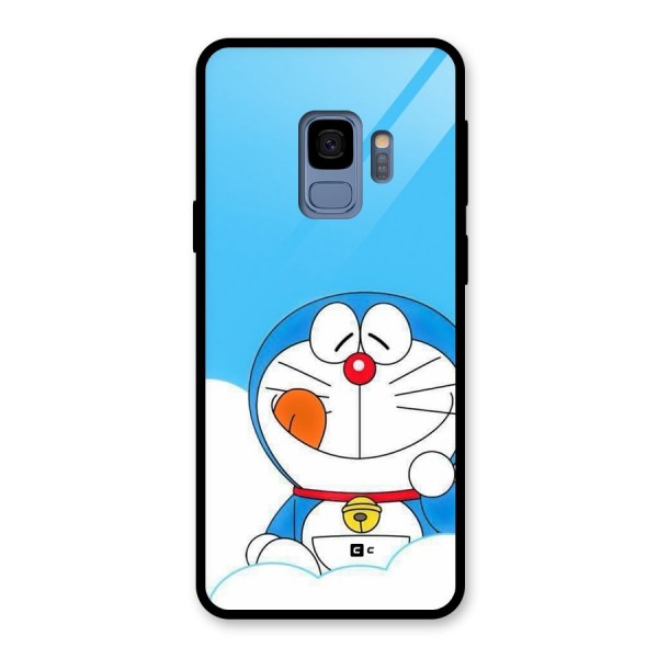 Doremon On Clouds Glass Back Case for Galaxy S9