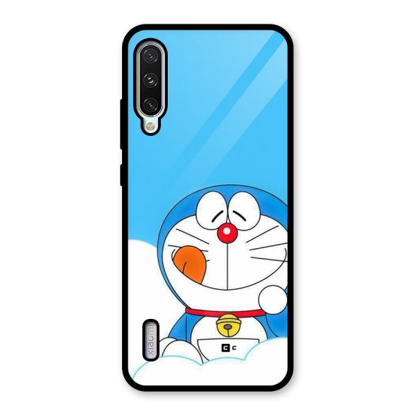 Doremon On Clouds Glass Back Case for Mi A3