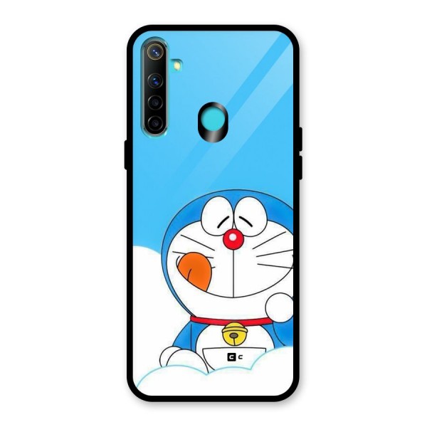 Doremon On Clouds Glass Back Case for Realme 5