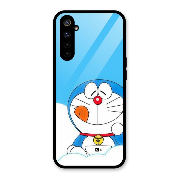 Doremon On Clouds Glass Back Case for Realme 6i