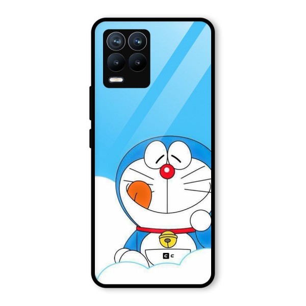 Doremon On Clouds Glass Back Case for Realme 8