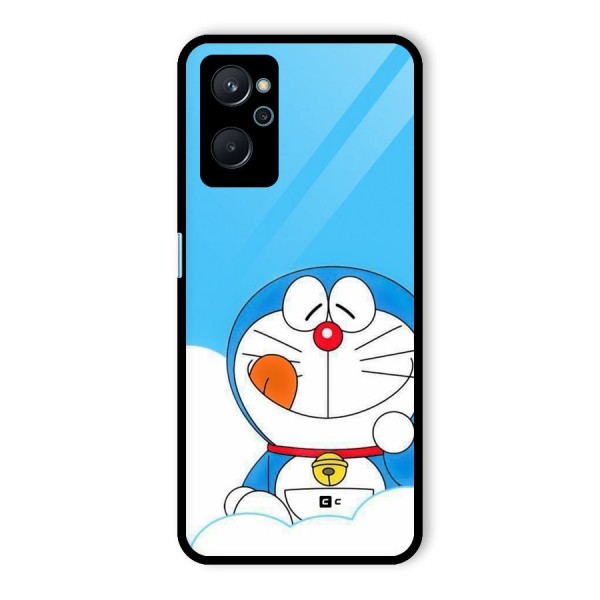 Doremon On Clouds Glass Back Case for Realme 9i