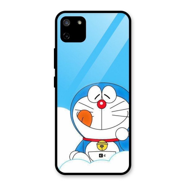 Doremon On Clouds Glass Back Case for Realme C11