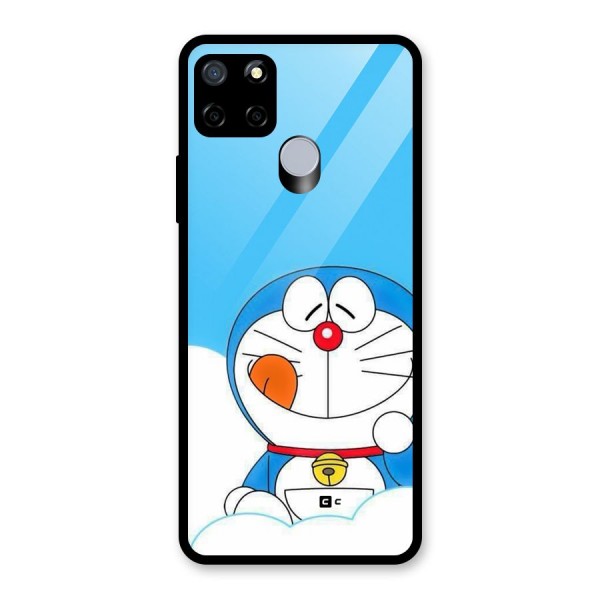 Doremon On Clouds Glass Back Case for Realme C12