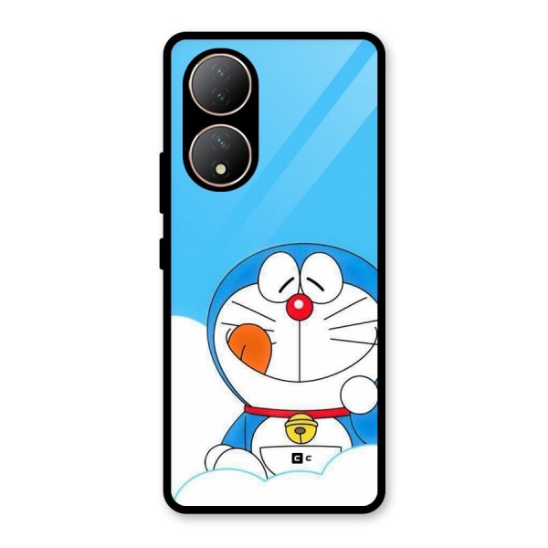 Doremon On Clouds Glass Back Case for Vivo Y100A