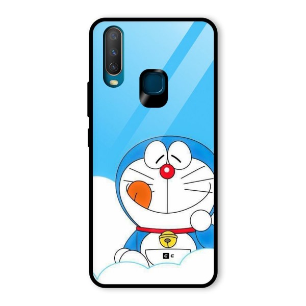 Doremon On Clouds Glass Back Case for Vivo Y12