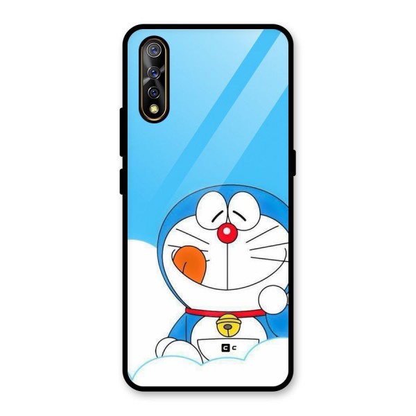 Doremon On Clouds Glass Back Case for Vivo Z1x