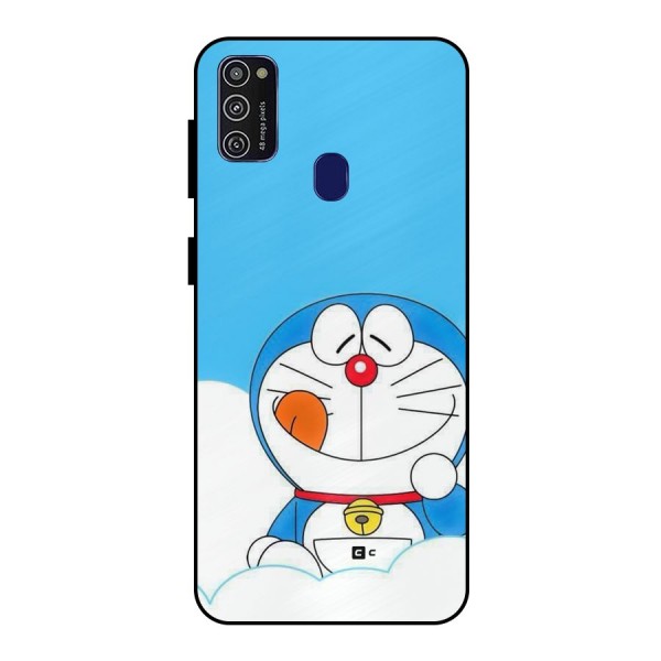 Doremon On Clouds Metal Back Case for Galaxy M21