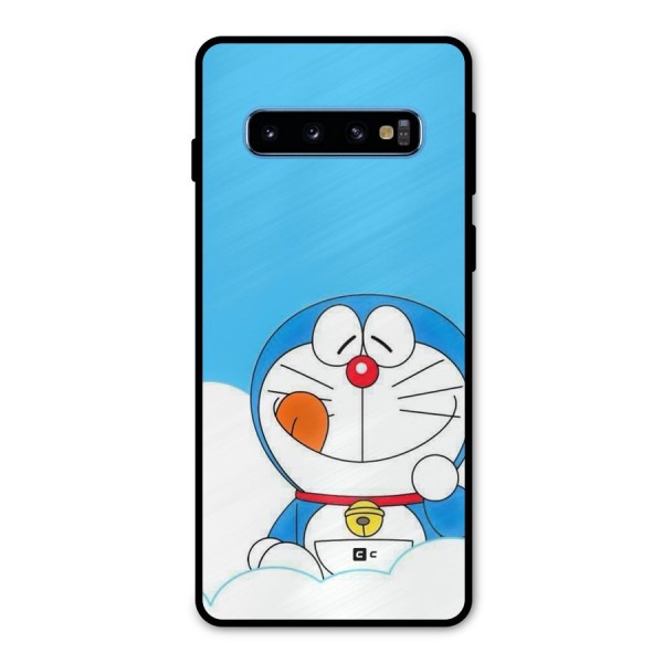 Doremon On Clouds Metal Back Case for Galaxy S10