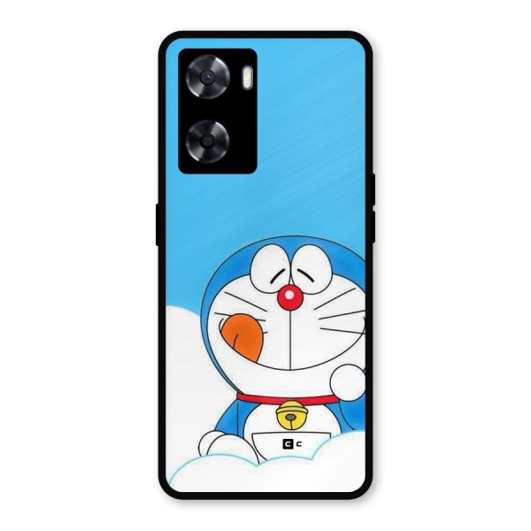 Doremon On Clouds Metal Back Case for Oppo A77