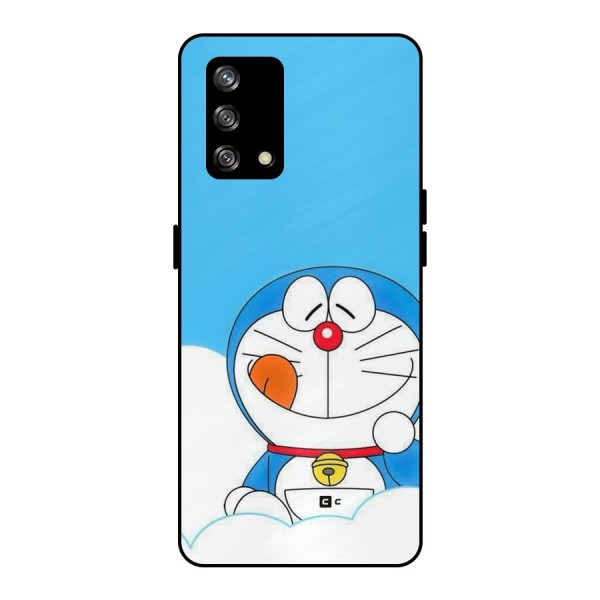 Doremon On Clouds Metal Back Case for Oppo F19s