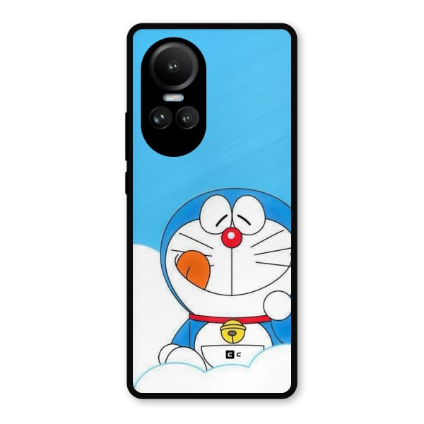 Doremon On Clouds Metal Back Case for Oppo Reno10