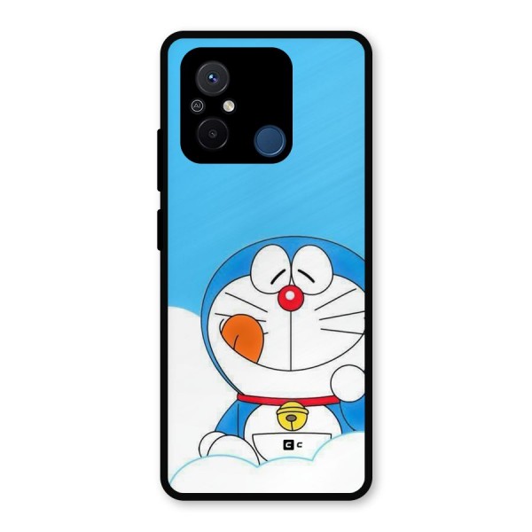 Doremon On Clouds Metal Back Case for Poco C55