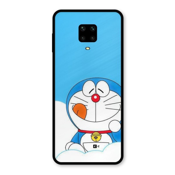 Doremon On Clouds Metal Back Case for Poco M2