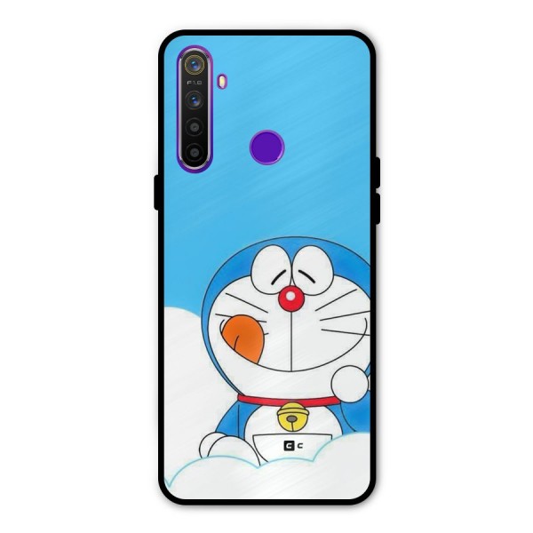 Doremon On Clouds Metal Back Case for Realme 5i