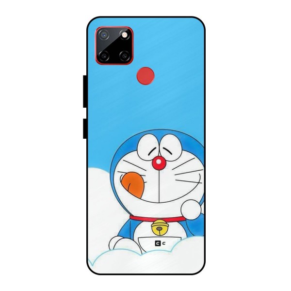 Doremon On Clouds Metal Back Case for Realme C12