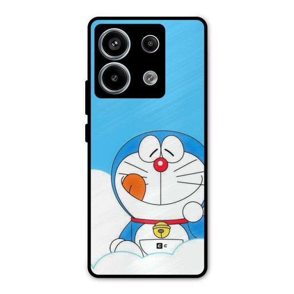 Doremon On Clouds Metal Back Case for Redmi Note 13 Pro 5G