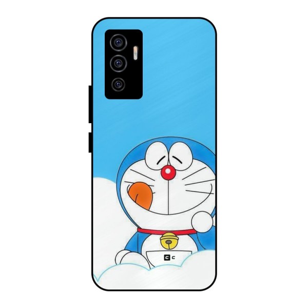 Doremon On Clouds Metal Back Case for Vivo V23e