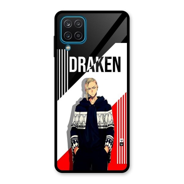 Draken Bhai Glass Back Case for Galaxy A12