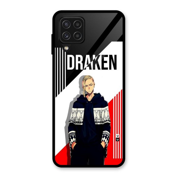 Draken Bhai Glass Back Case for Galaxy A22 4G