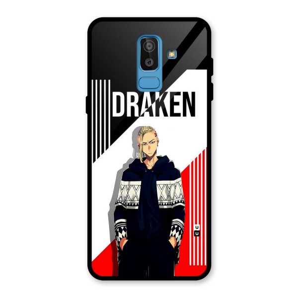 Draken Bhai Glass Back Case for Galaxy J8