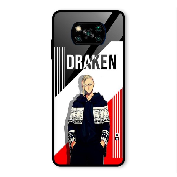 Draken Bhai Glass Back Case for Poco X3 Pro