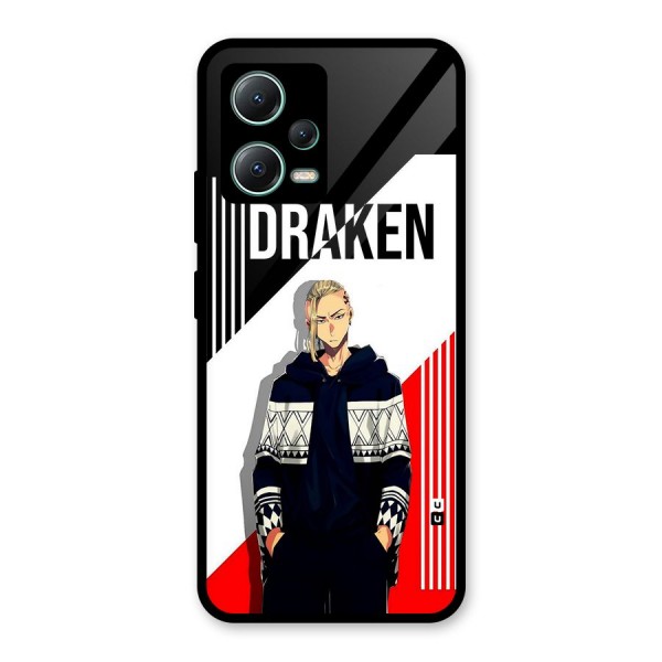 Draken Bhai Glass Back Case for Poco X5